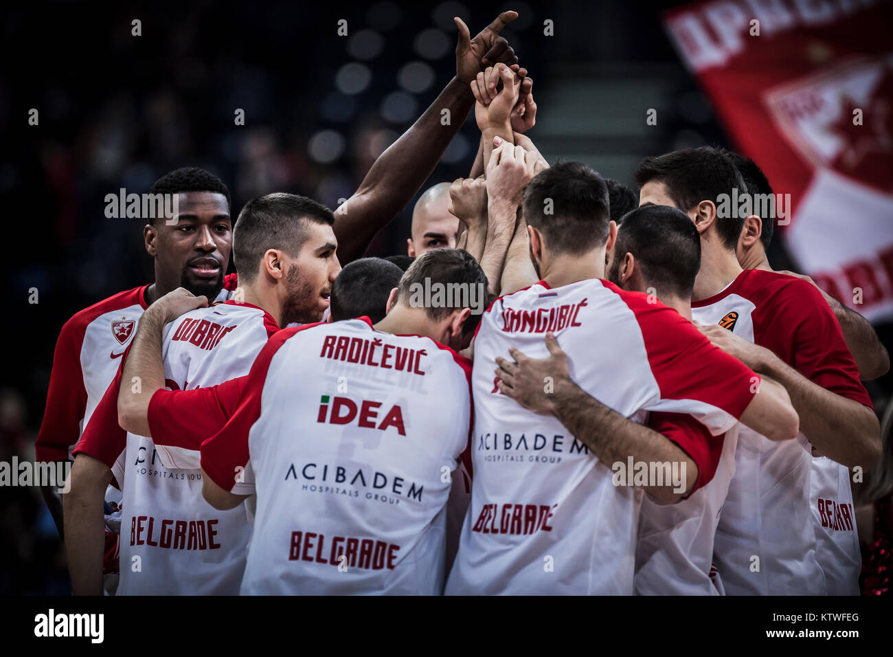 15. November 2017, kombank Arena, Belgrad, Serbien; Turkish Airlines Euroleague Basketball, Crvena Zvezda mts Belgrad gegen CSKA Moskau Stockfoto