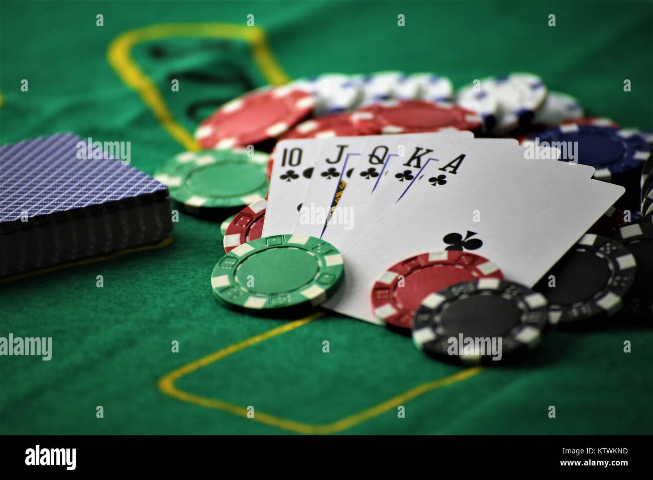 Ein Konzept Bild eines Poker Tisch Stockfoto