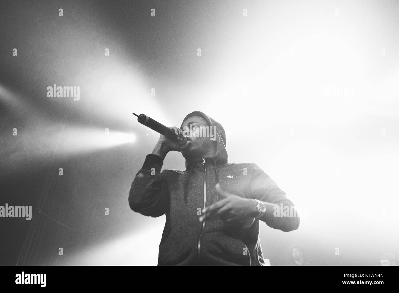 Der amerikanische Rapper Kendrick Lamar führt ein Live Konzert bei Vega in Kopenhagen. Dänemark 2013. Stockfoto