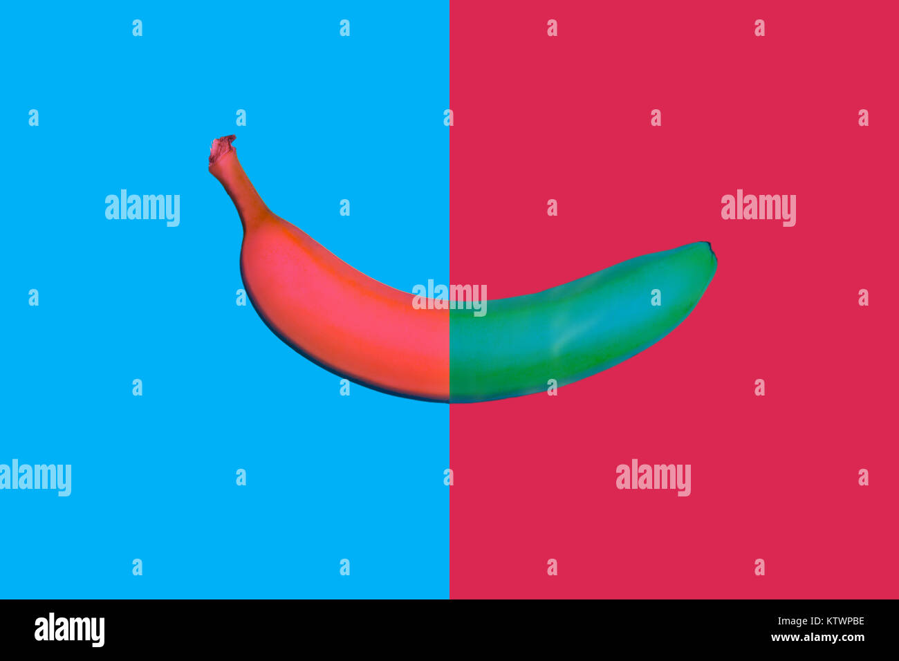 Abstrakte Flat Style von zwei farbigen Banane Stockfoto