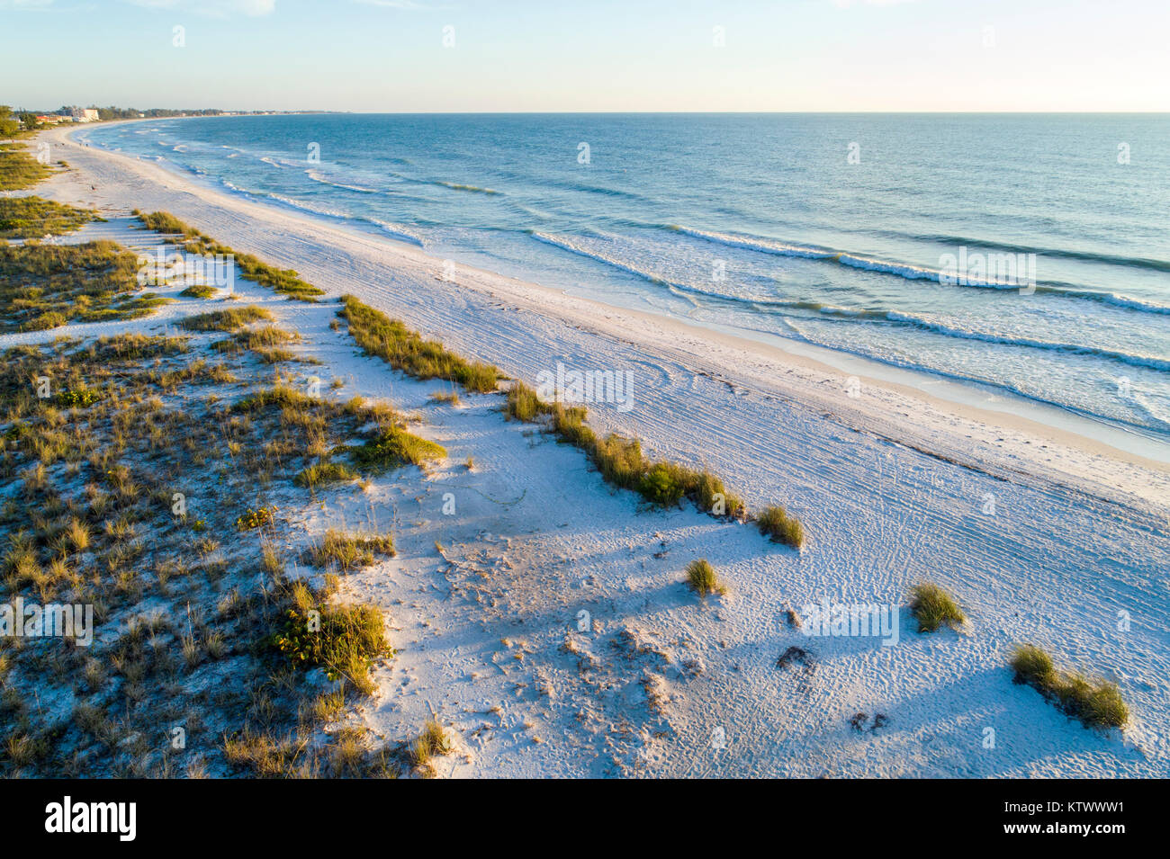Anna Maria Island Florida, Holmes Beach, Golf von Mexiko, Luftaufnahme von oben, FL17121473d Stockfoto