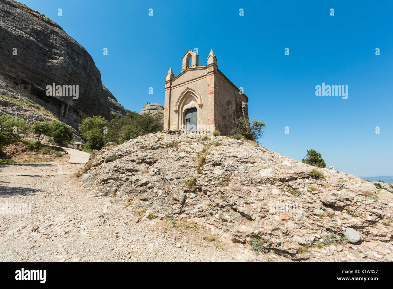 Tte Weg zur Ermita de Sant Joan in Montserrat, Katalonien, in der Nähe von Barcelona, Spanien Stockfoto