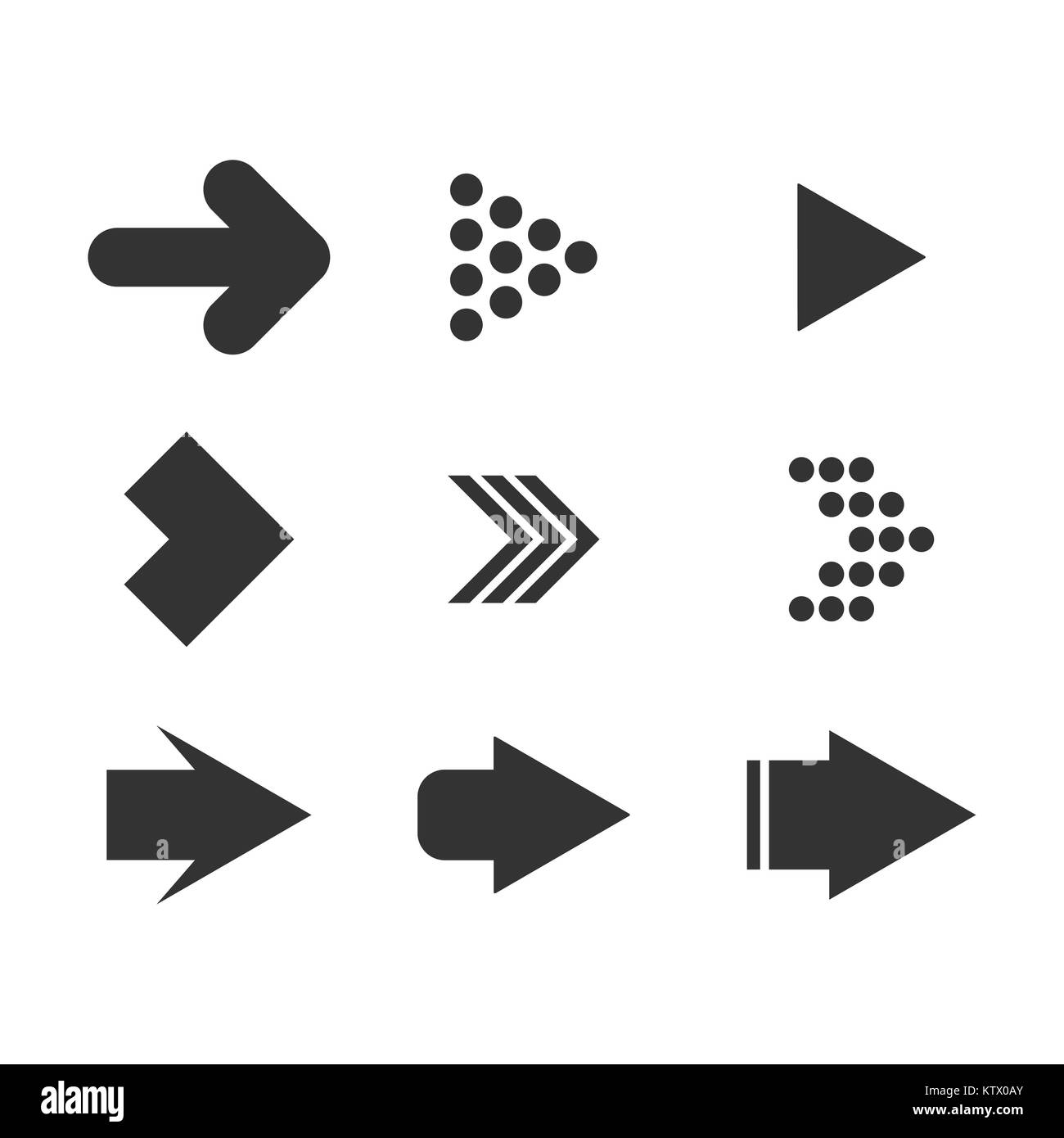 Satz von Pfeil, Vector Illustration Stockfoto