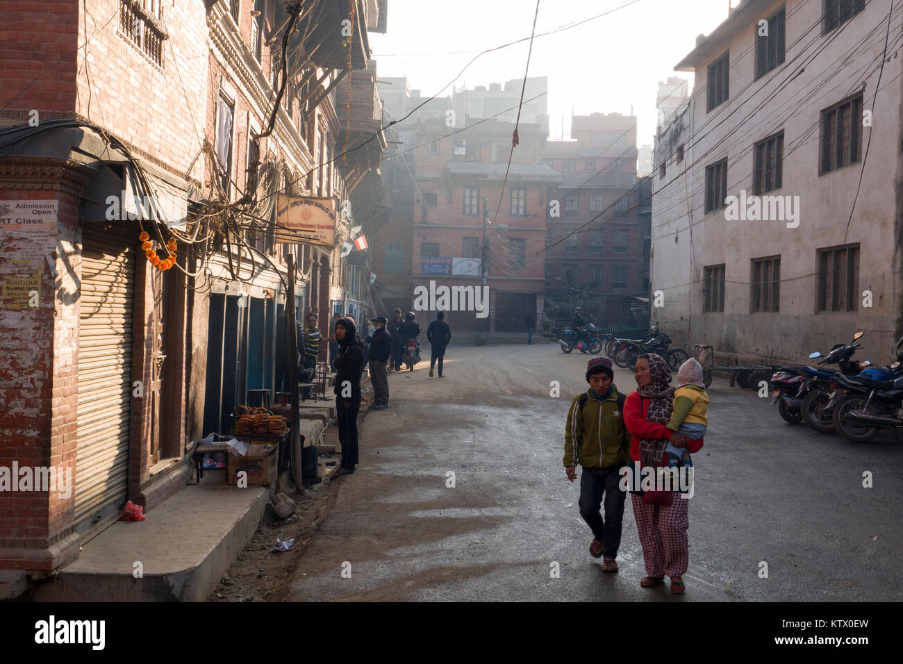 Menschen in Kathmandu street scene, Nepal Stockfoto