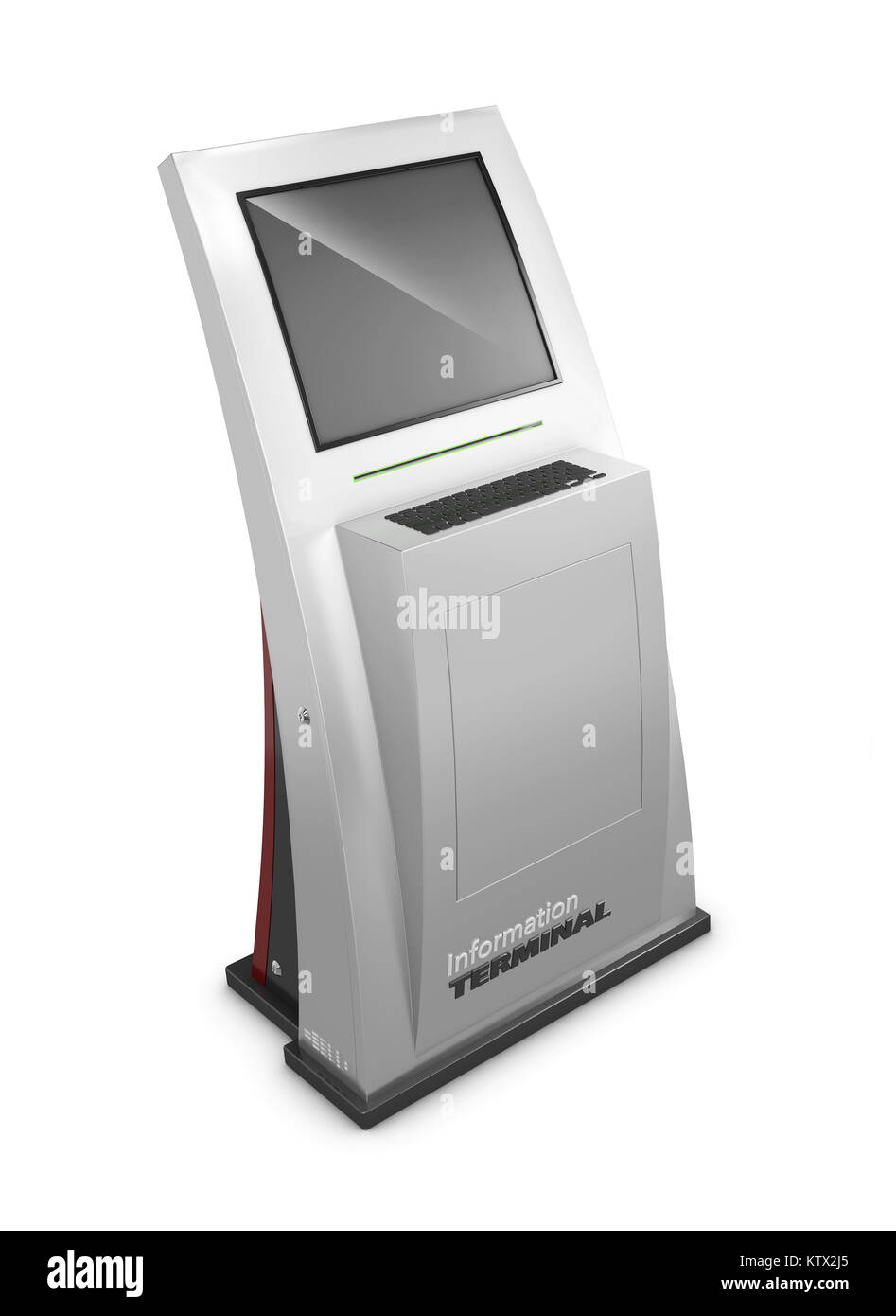 3D-Darstellung von realistischen Interaktive Informationen Kiosk Terminal. Stockfoto