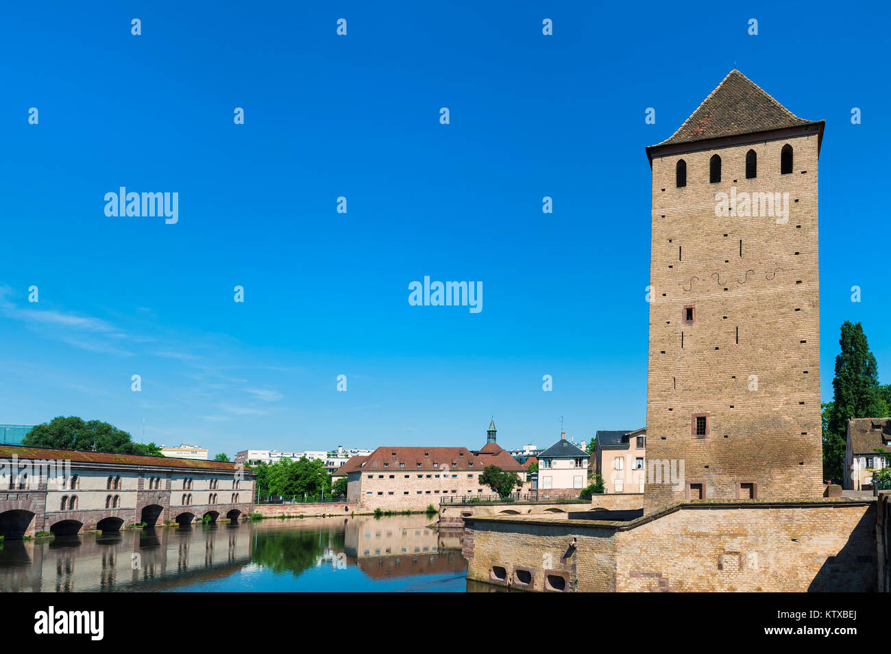 Ponts Couverts über Kranke Canal, Straßburg, Elsaß, Bas-Rhin, Frankreich, Europa Stockfoto