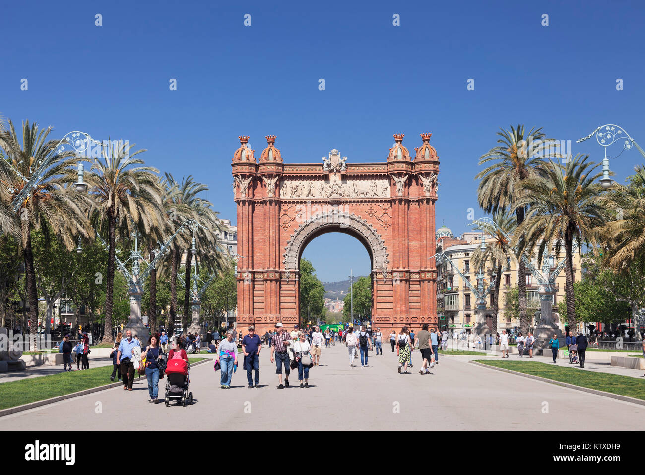 "Arc de Triomf", der von dem Architekten Josep Vilaseca i Casanovas, Barcelona, Katalonien, Spanien, Europa Stockfoto