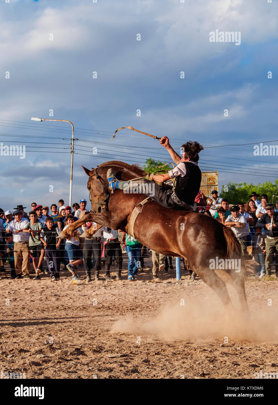 Jineteada Mate, traditionelle Sport, Vallecito, Provinz San Juan, Argentinien, Südamerika Stockfoto