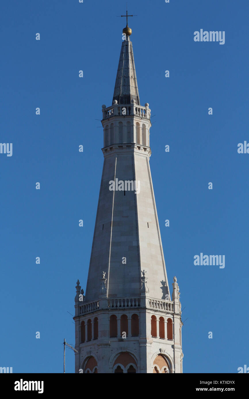 Ghirlandina Turm, Modena, Italien Stockfoto