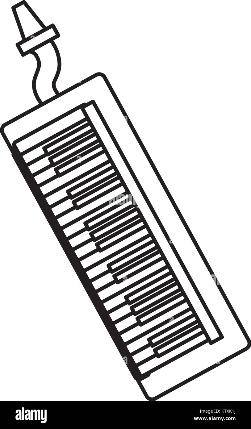 Melodischer keyboard Musik Instrument Stock Vektor