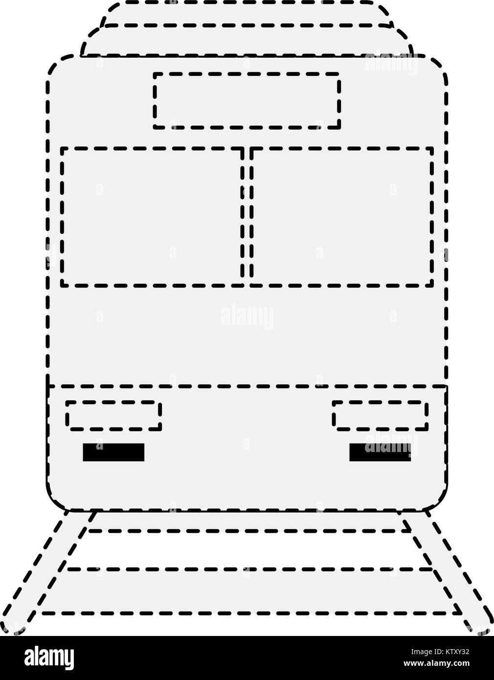 Zug frowntview Symbol Stock Vektor