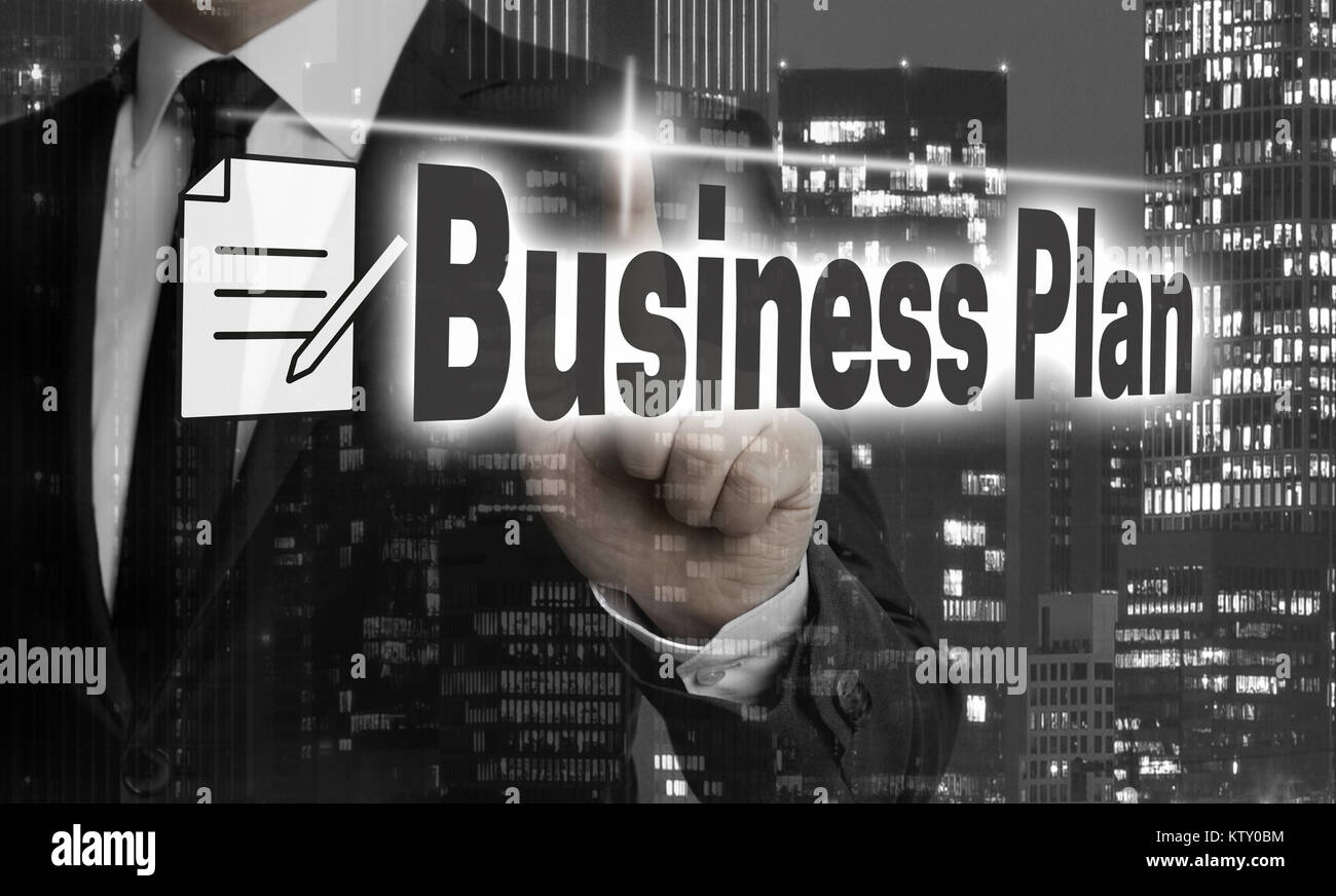 Business-Plan zeigt Geschäftsmann Konzept. Stockfoto
