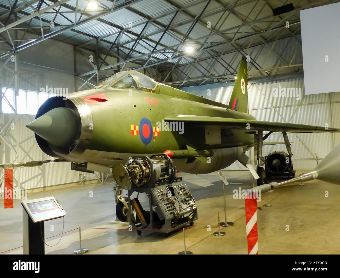 Ein English Electric Lightning F2A auf der Fortune Museum der Flug in Schottland Stockfoto