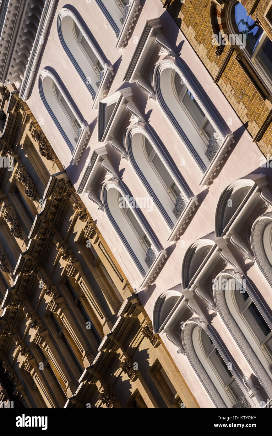 Fassaden auf Chancery Lane, London, England, Großbritannien Stockfoto