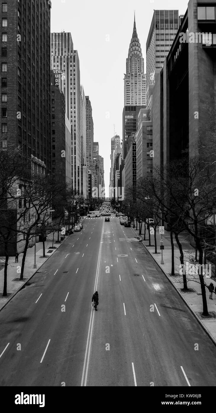 Schwarz-weiß New York Stadtbild Stockfoto