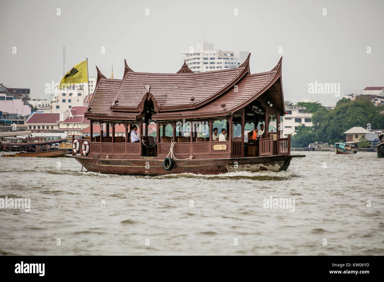 Mandarin Hotel passagierfähre, Chao Phraya River, Bangkok, Thailand. Stockfoto