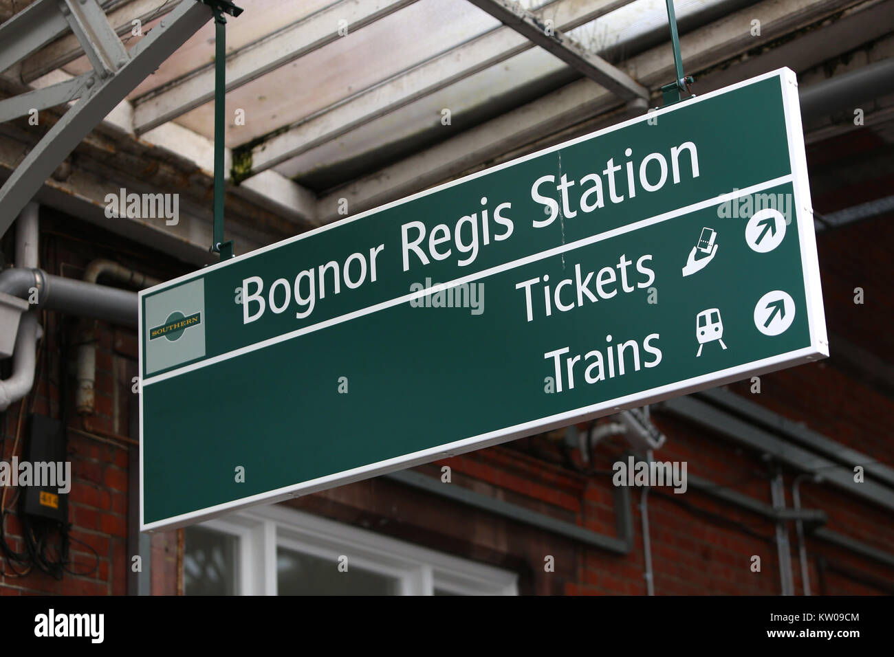 Bognor Regis Bahnhof, West Sussex, UK. Stockfoto