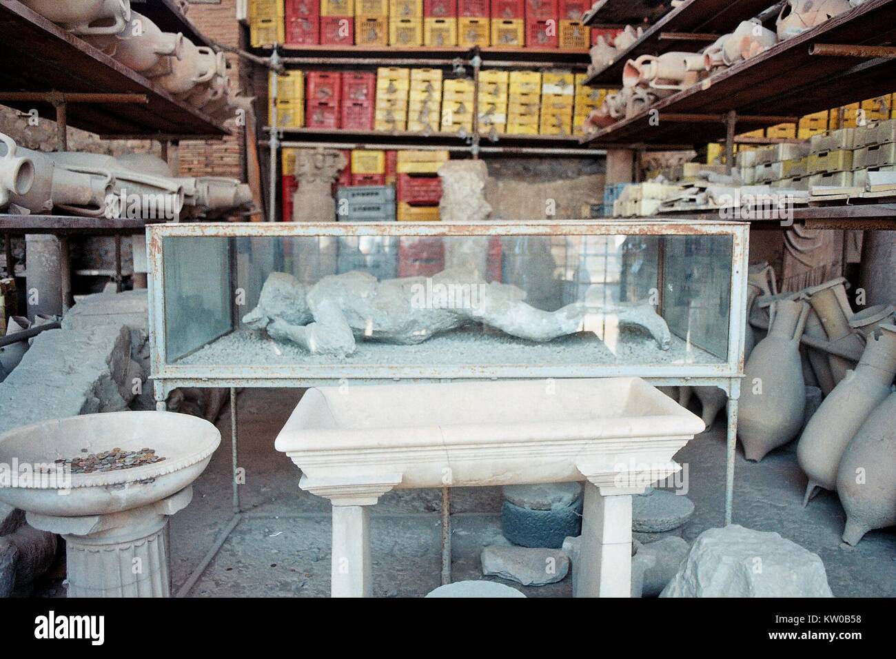 Erhalten Opfer von AD 79 Ausbruch des Mt. Vesuv in Pompeji, Italien