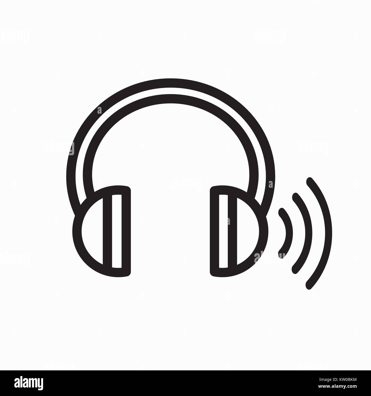 Kopfhörer für Ohr screening test - 1 Seite hat in Klingeln Stock Vektor