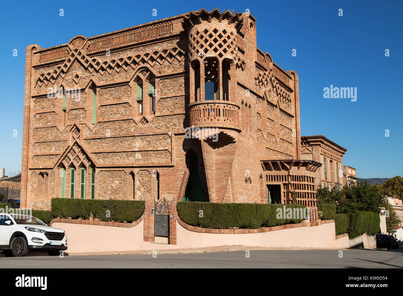 Casa Espinal in Colonia Güell, Provinz Barcelona, Spanien. Stockfoto