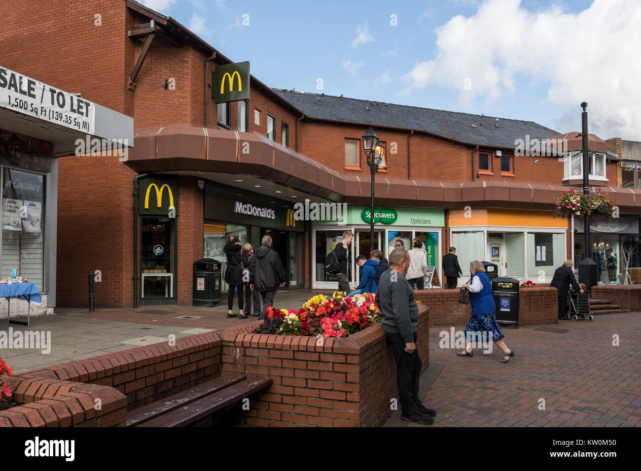 Mc Donald's Restaurant in Northwich, Cheshire, Großbritannien Stockfoto