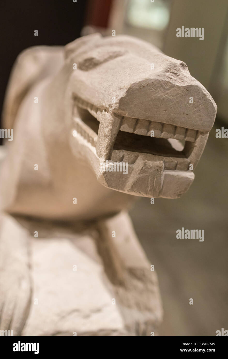 Madrid, Spanien - 10. November 2017: Löwin von Baena, die Iberische Kultur. Mund detail. Nationales Archäologisches Museum, Madrid Stockfoto