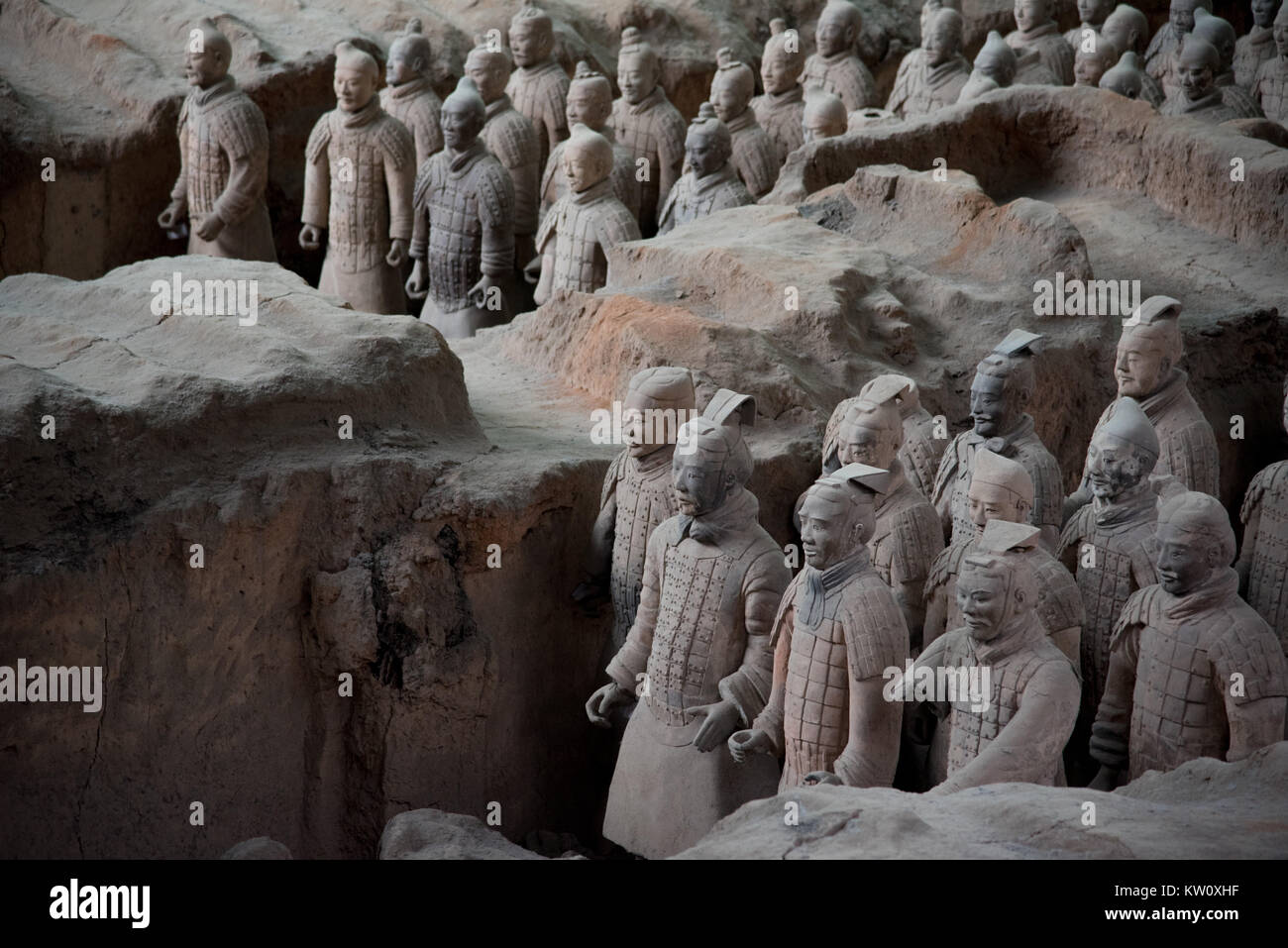 Die Qin Grab Terracotta Krieger und Pferde, Xi'an, China Stockfoto