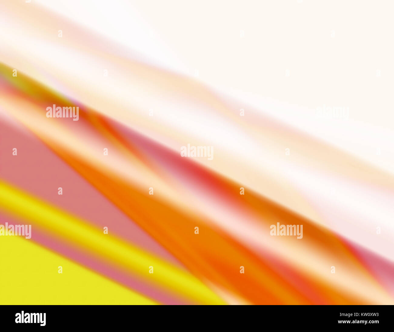 Rollen mit sanften Pastelltönen von Gelb, Rosa und Pfirsich Stockfoto