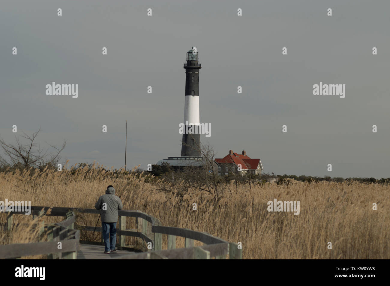 Fire Island Lighthouse auf Fire Island (Long Island). New York Stockfoto