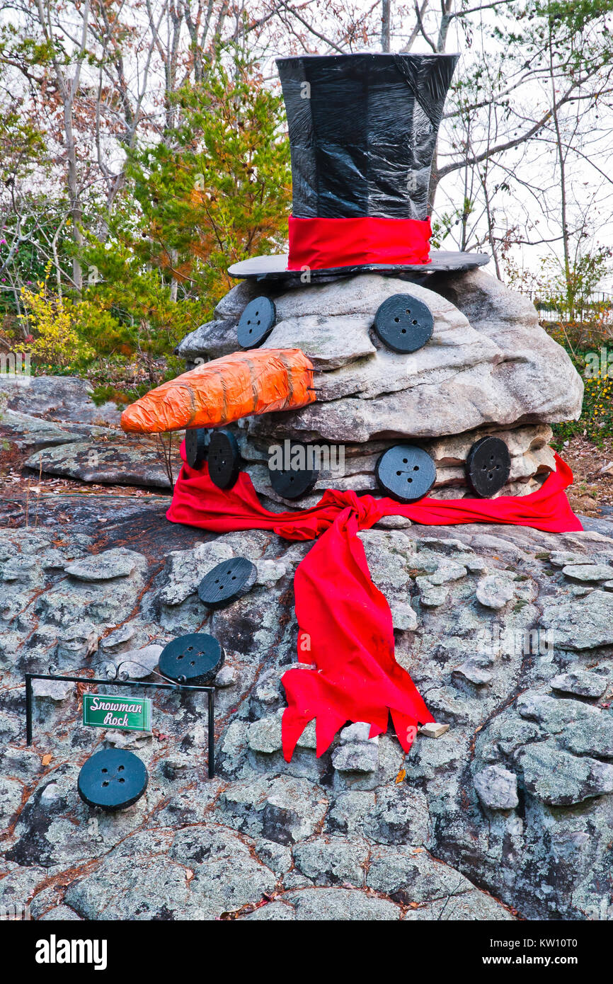 Stein Mann, Rock City Lookout Mountain, Georgia, USA Stockfoto