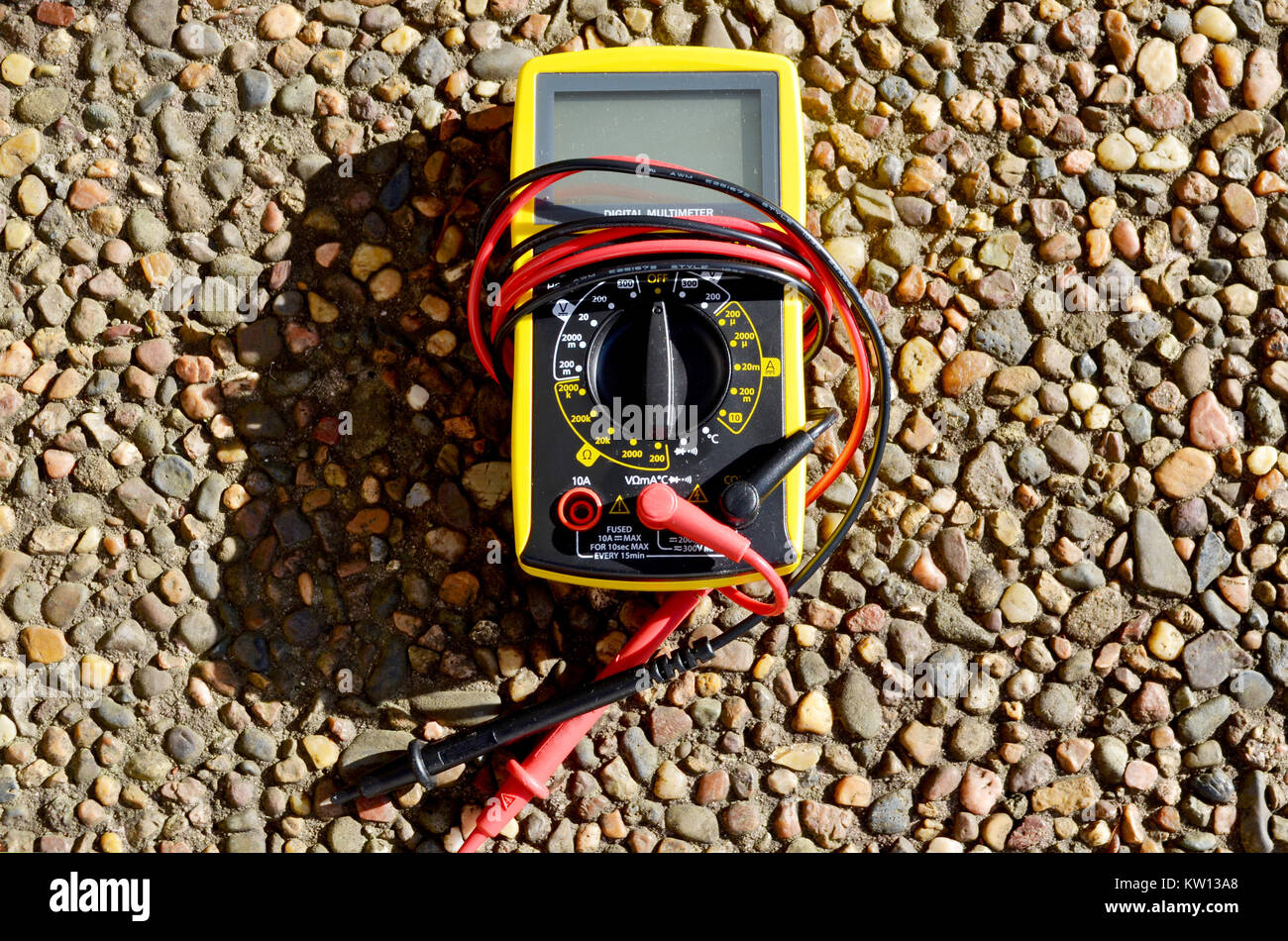 Multimeter Volt elektrisches Prüfgerät Stockfoto