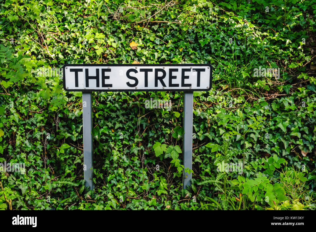 Straßenschild für eine Straße namens "The Street" Stockfoto