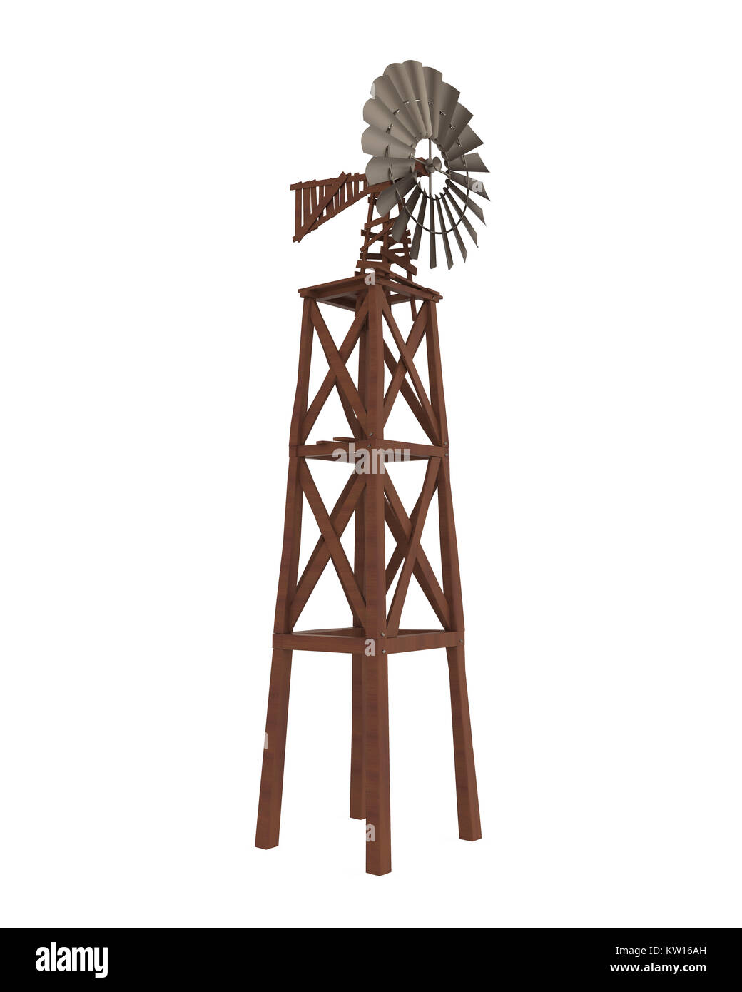 Vintage Mühle isoliert Stockfoto