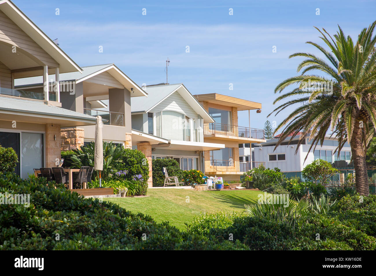 Luxus Wohnungen Immobilien in Collaroy mit Blick auf das Meer und den Strand, Sydney, Australien Stockfoto