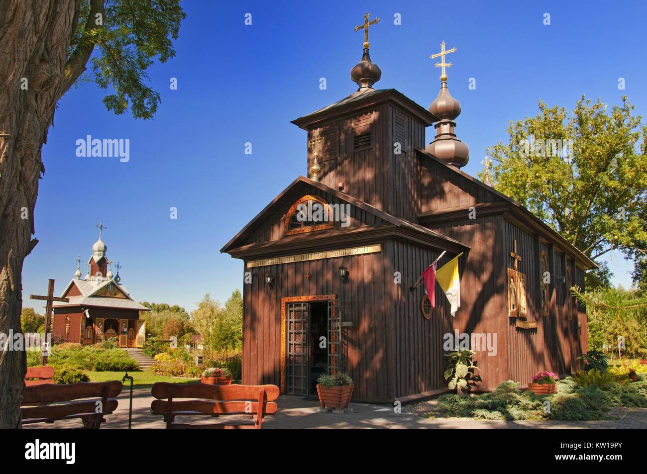 Neo griechisch-katholischen Kirche der hl. Niketas die Märtyrer. Kostomłoty, Woiwodschaft Lublin, Polen. Stockfoto