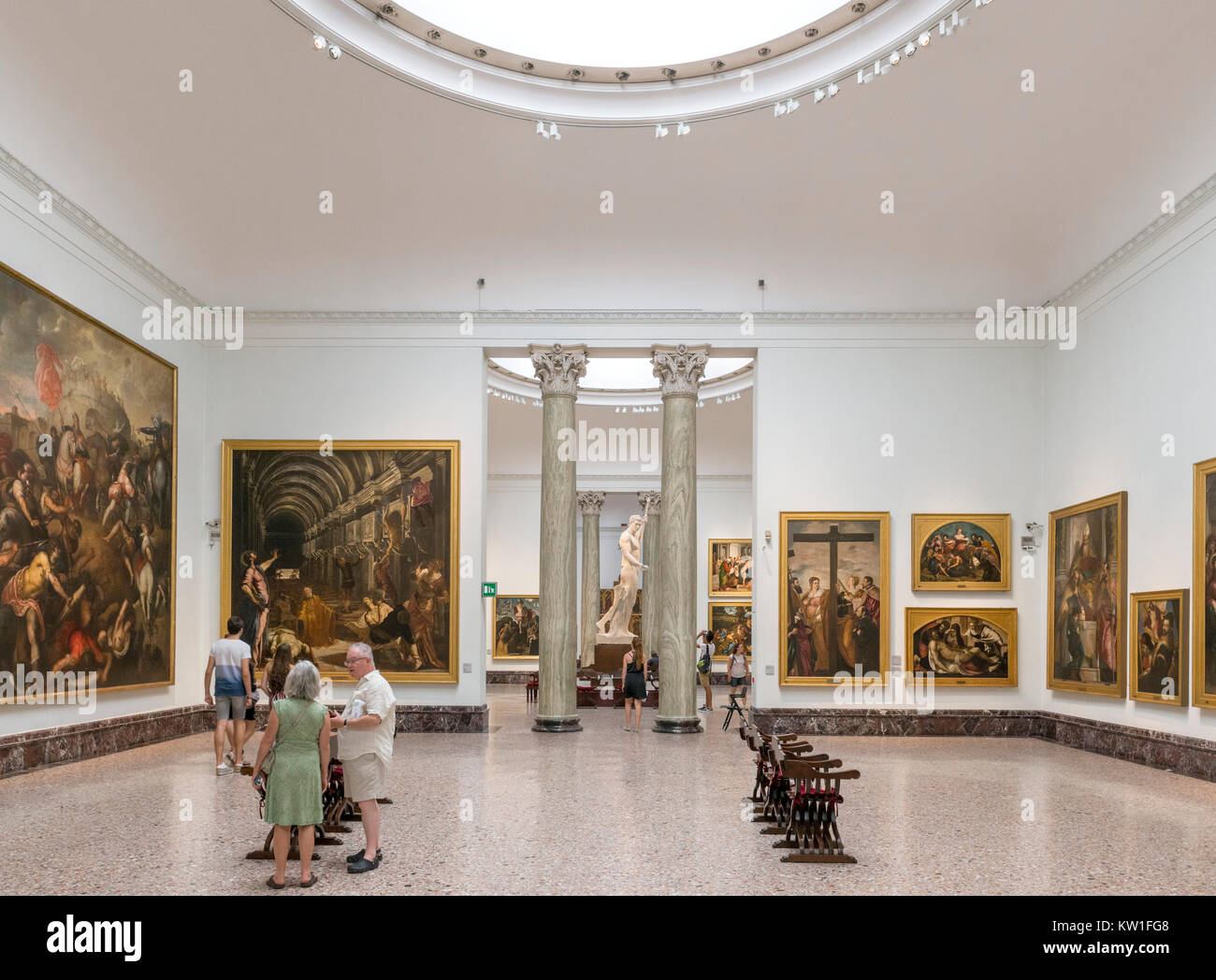 Galerie in der Pinacoteca di Brera, Palazzo Brera, Mailand, Lombardei, Italien Stockfoto