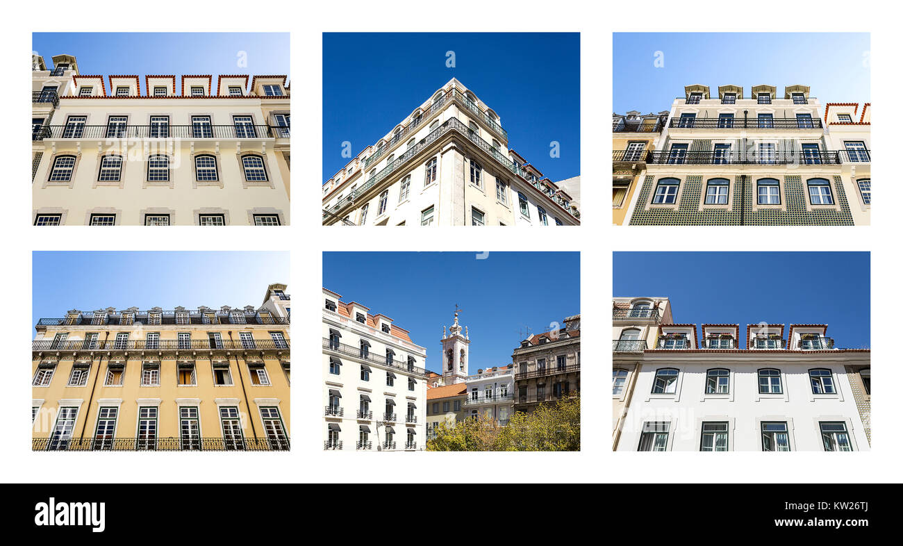 Viele Lofts im alten Gebäude im historischen Zentrum von Lissabon, Portugal renoviert worden Stockfoto