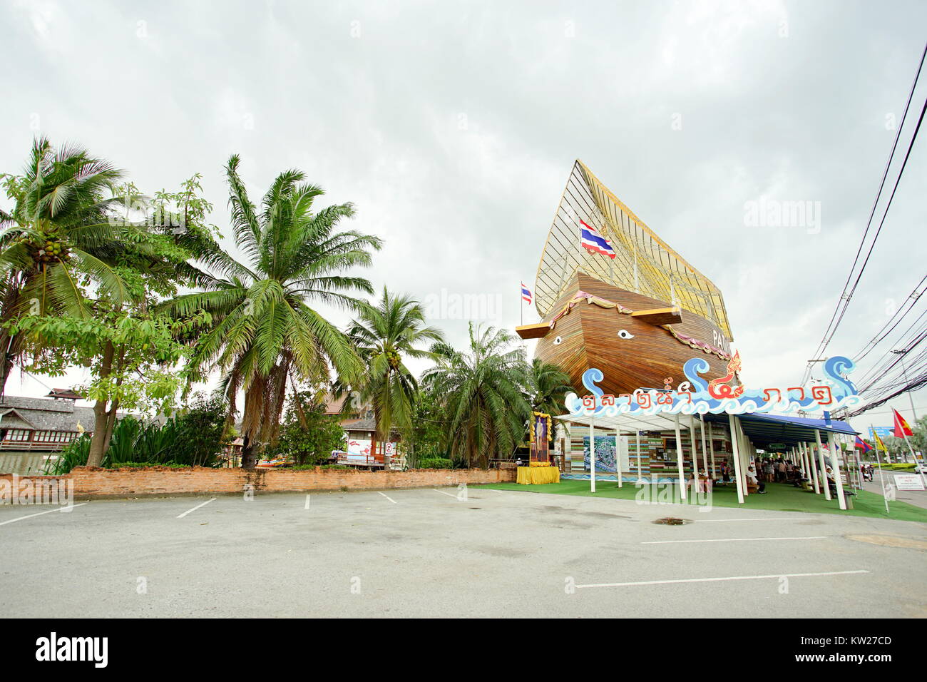 CHONBURI, Thailand - 11 November, 2017: Innenansicht des Pattaya Floating Market. Dies ist beliebtes Reiseziel in Pattaya, Chonburi, Thailand. Stockfoto