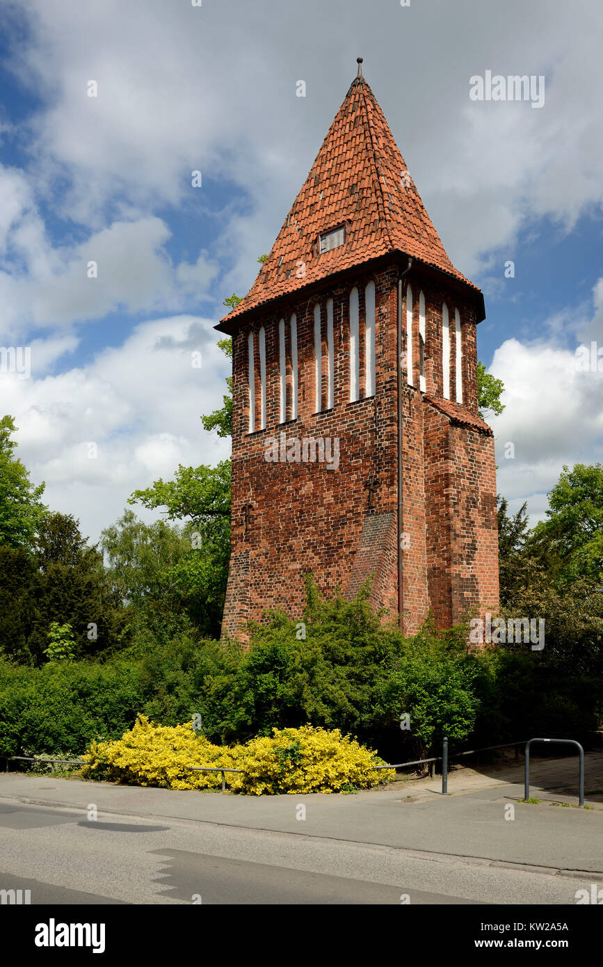 Wismar, militärischen Turm der Stadtbefestigung, dann Wasserturm, Wehrturm der Stadtbefestigung, dann Wasserturm Stockfoto