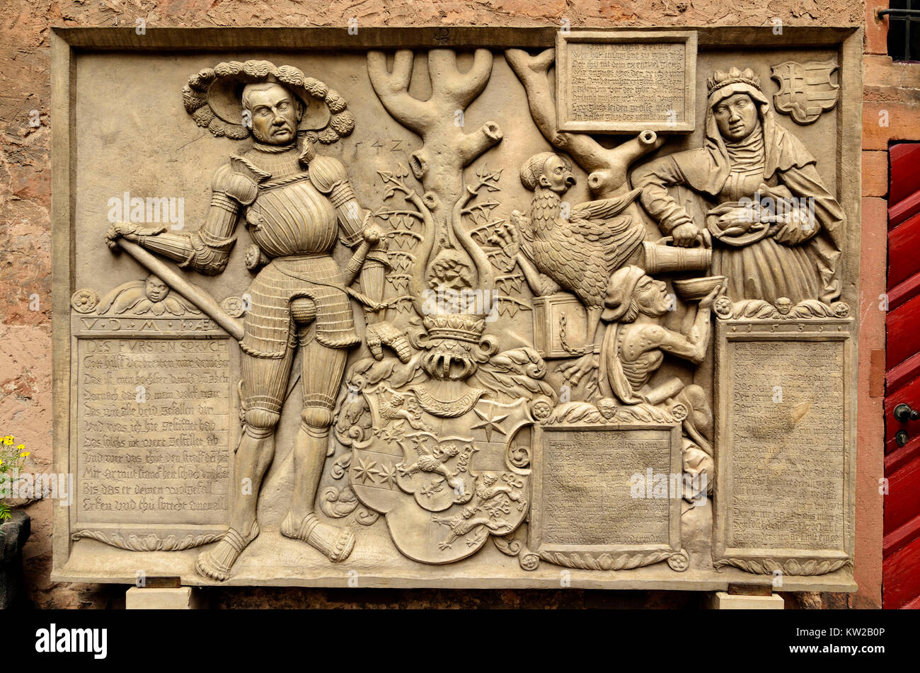 Marburg, Philippsstein im Innenhof des Landgrafenschlosses, Philippsstein im Innenhof des Landgrafenschlosses Stockfoto