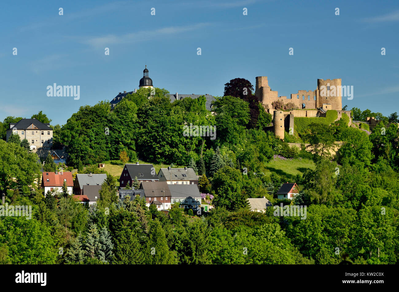 Osterzgebirge, Frau Stein, Burgruine, Frauenstein, Burgruine Stockfoto