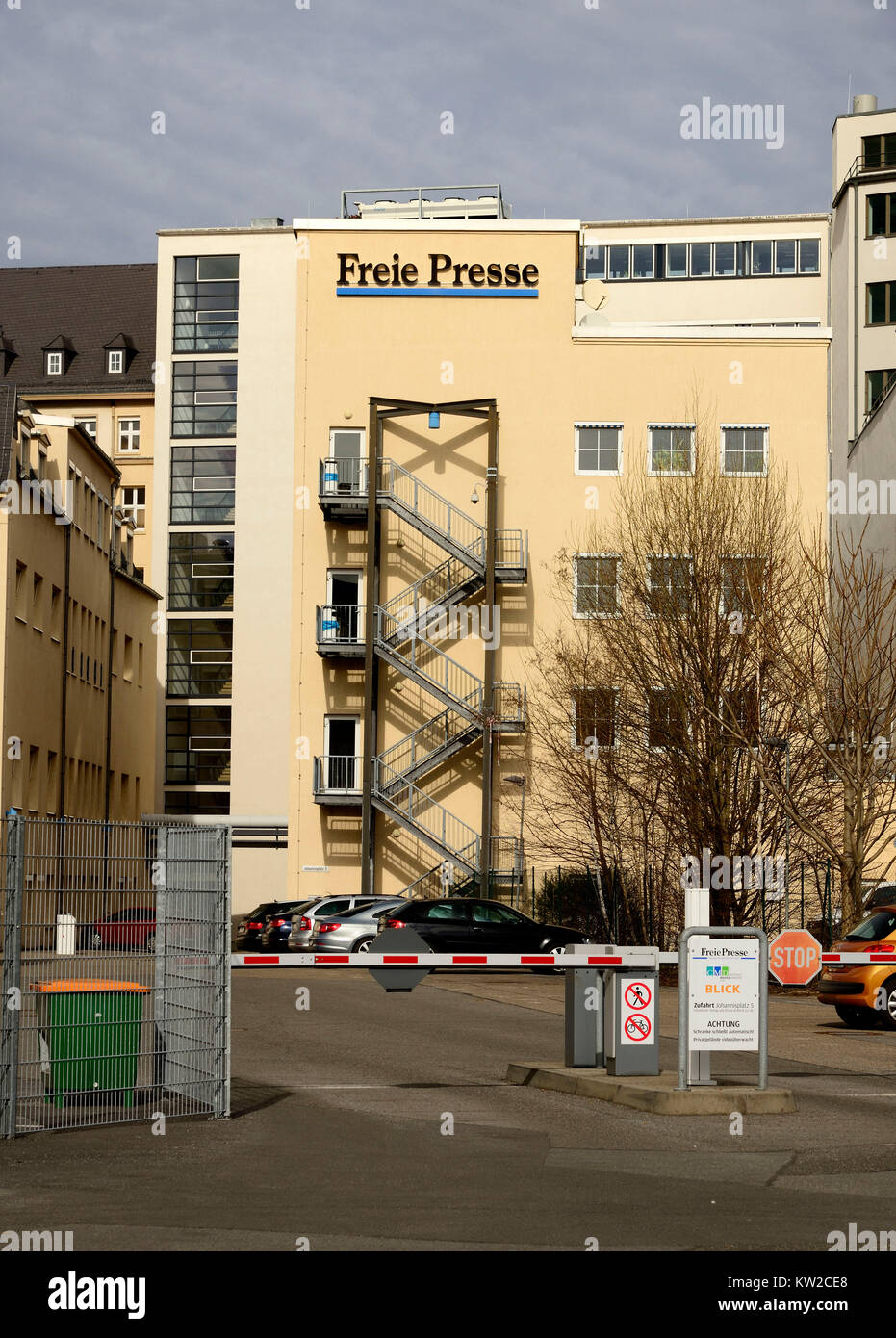 Chemnitz, Verlag Gebäude der Zeitung Freie Presse, Verlagsgebäude der Tageszeitung freie Presse Stockfoto