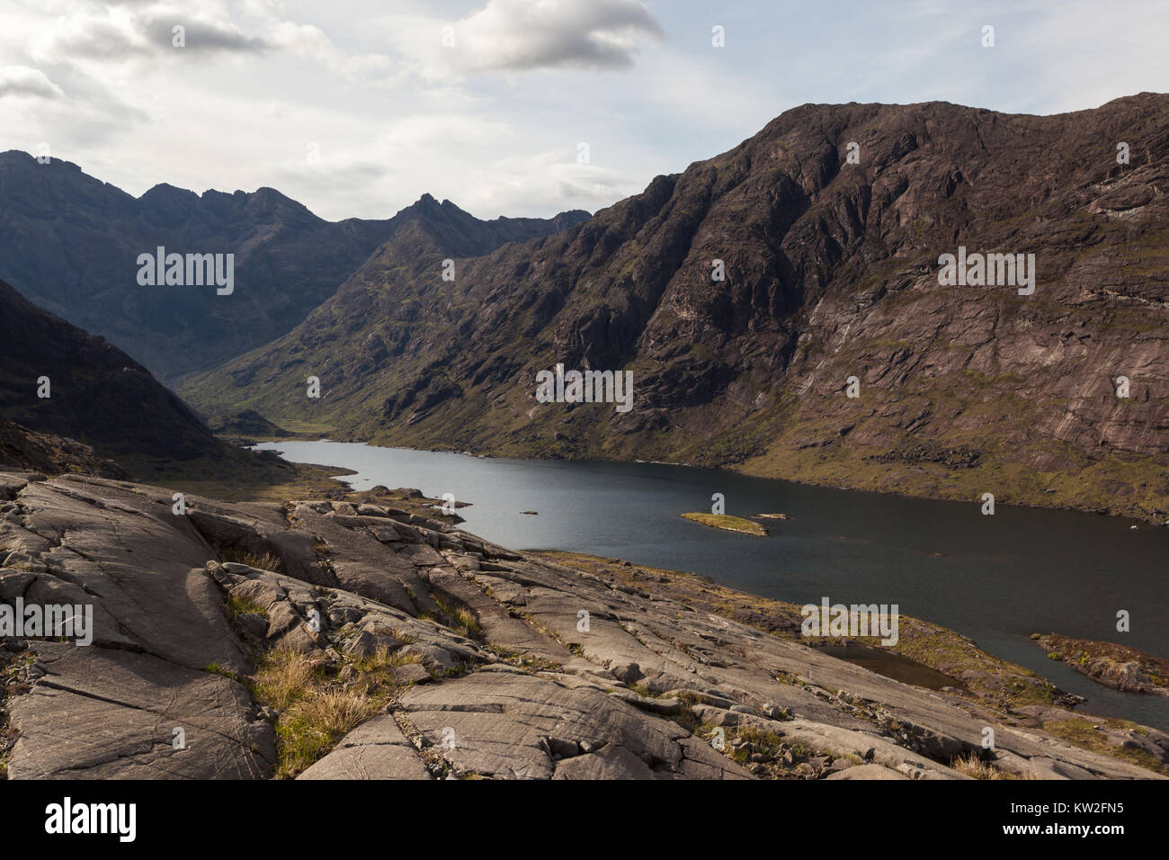 Loch na Cuilce - Cuilin Hills Stockfoto