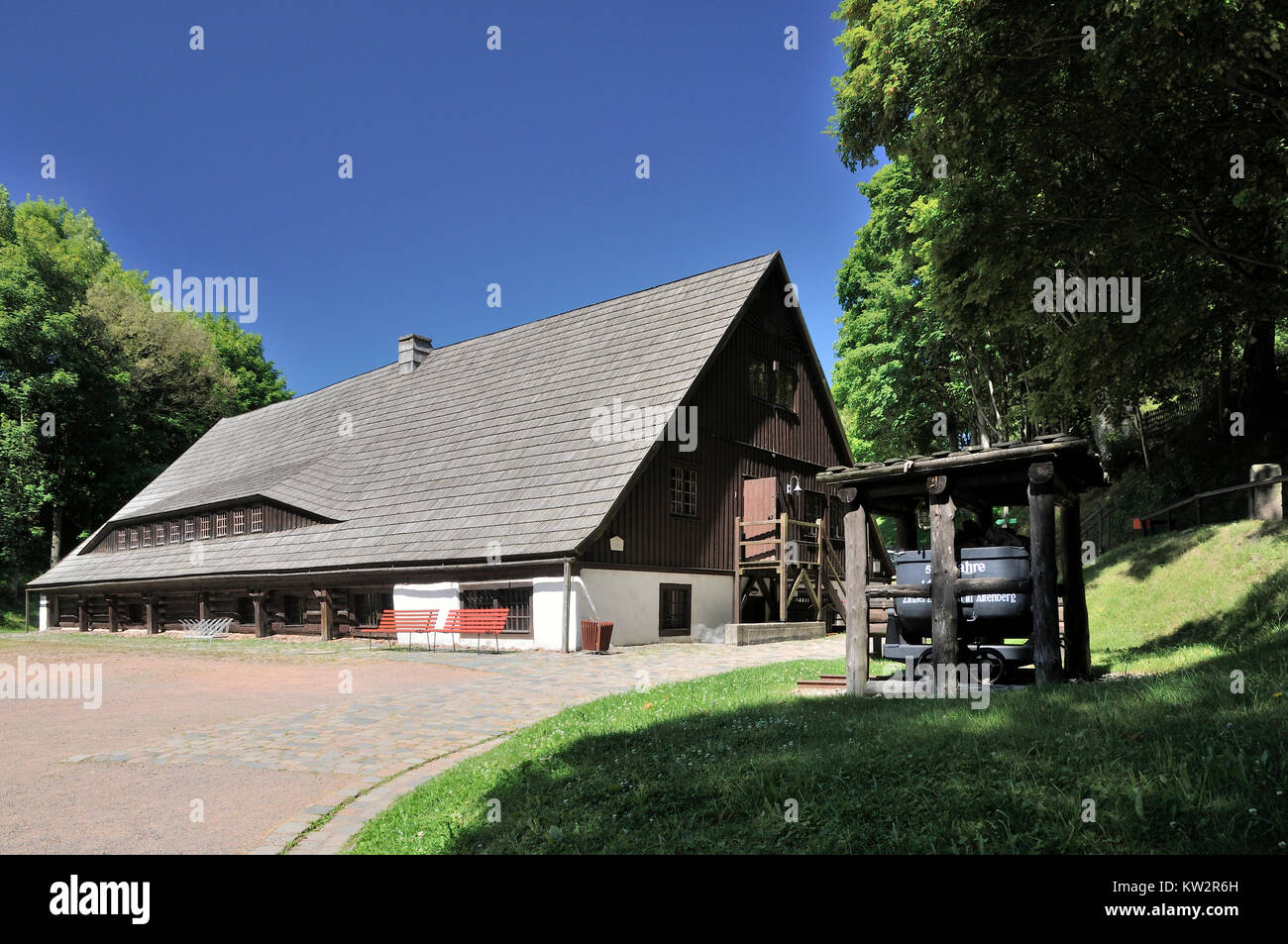 Museum alte Zinnpochwaesche in Alter Berg, Funkgeräte, Museum Alte Zinnpochwaesche in Altenberg Stockfoto