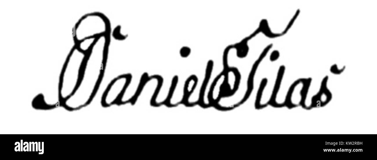 Ein Porträt von Tilas Daniel, das seine Merkmale und seine historische Bedeutung einfängt. Das Bild hebt wahrscheinlich seine Rolle oder seine Beiträge während seiner Zeit hervor. Stockfoto