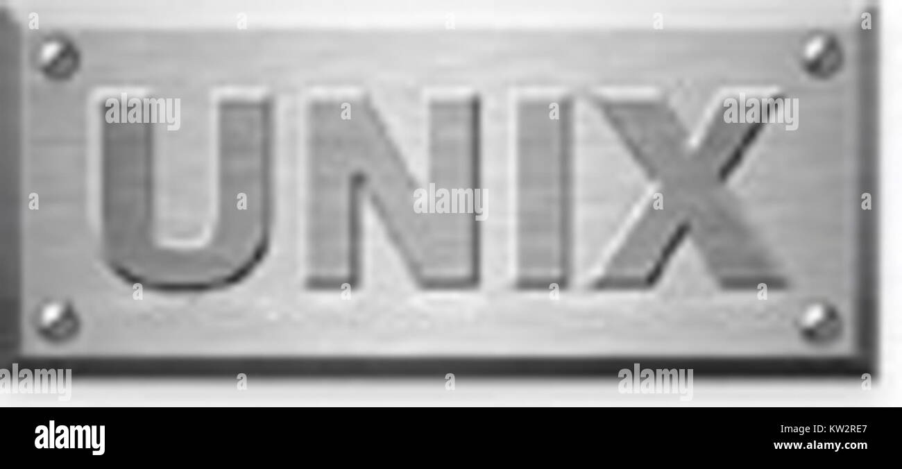 UNIX ist ein bahnbrechendes Betriebssystem, das in den 1970er Jahren entwickelt wurde Es ist bekannt für seine Multiuser- und Multitasking-Funktionen und bildet die Grundlage für viele moderne Betriebssysteme, darunter Linux und macOS. Stockfoto