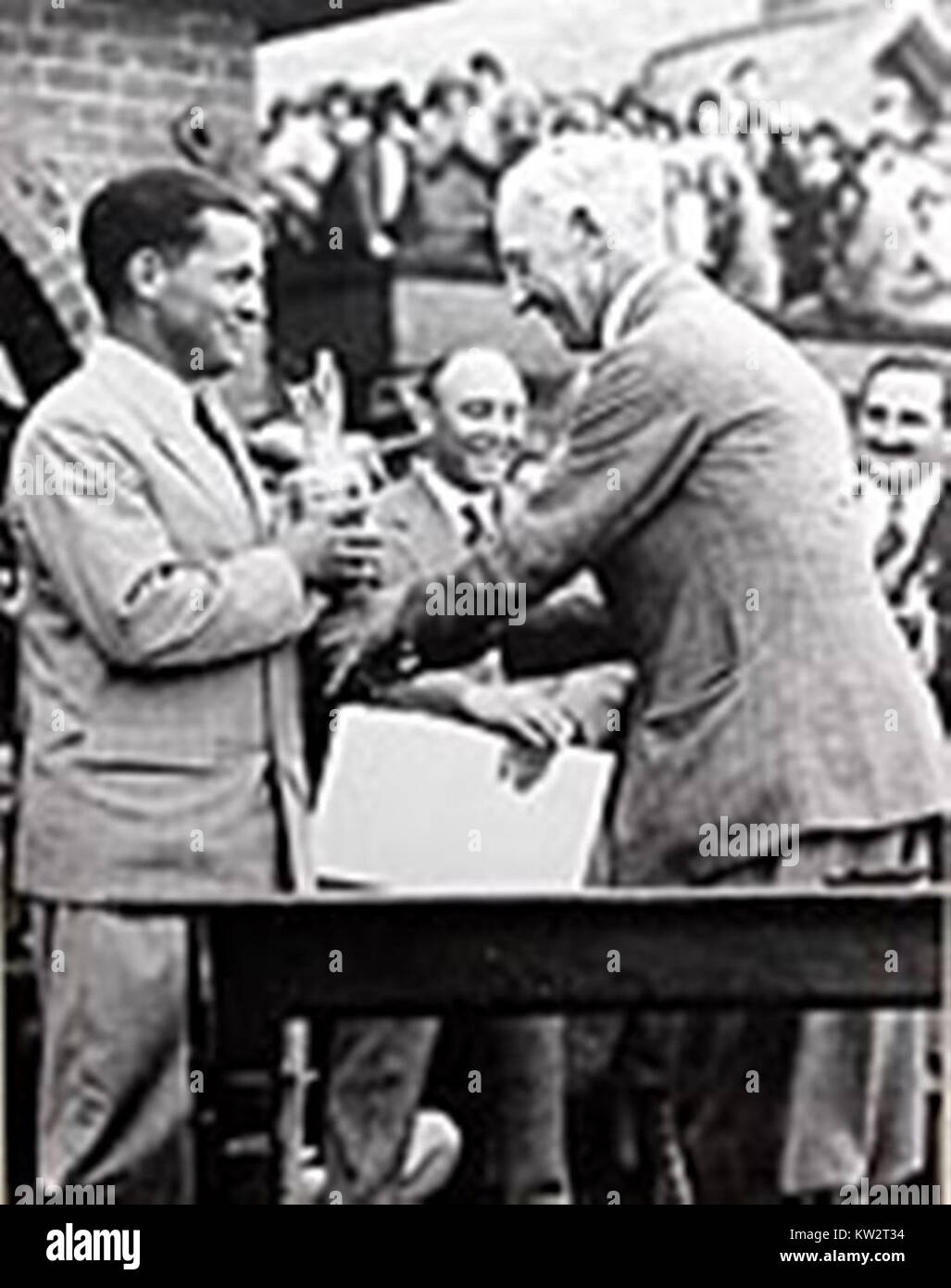 Bobby Jones gewann 1930 die British Open und festigte seinen Platz als eine der größten Persönlichkeiten des Golfs. Sein Sieg war ein bedeutender Erfolg in seiner Karriere und in der Geschichte des Golfs. Stockfoto