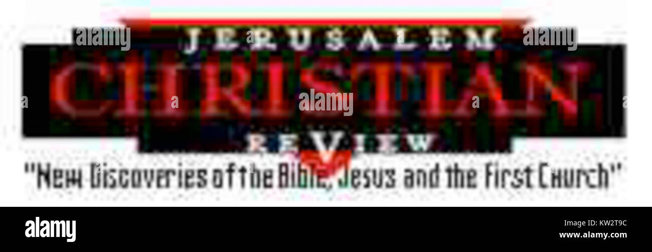 Das Logo der Jerusalem Christian Review repräsentiert die Verpflichtung der Publikation, christliche Perspektiven im Kontext der reichen Geschichte Jerusalems zu erforschen. Das Logo enthält Elemente, die die religiöse Bedeutung und kulturelle Vielfalt der Stadt widerspiegeln, und steht damit im Einklang mit der Mission der Rezension, aufschlussreiche Artikel und Diskussionen über christliche Themen im Kontext Jerusalems zu liefern. Stockfoto