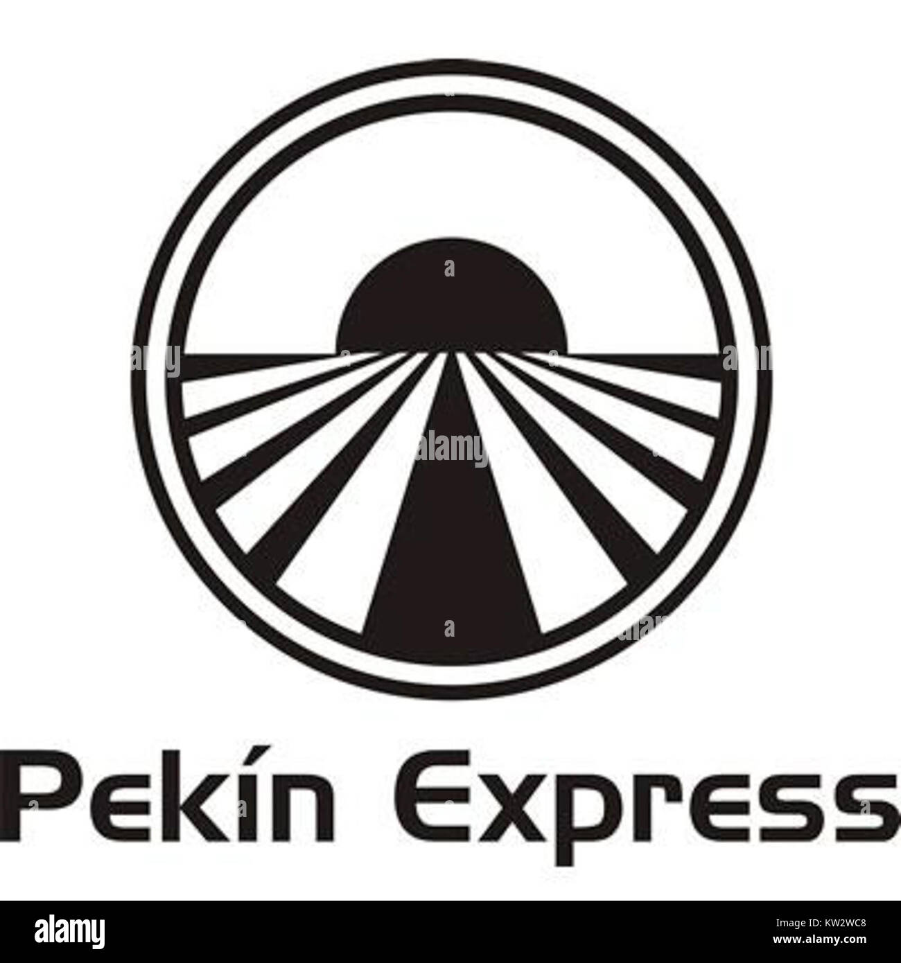 Pekinexpress bezieht sich wahrscheinlich auf eine Reise, ein Abenteuer oder eine kulturelle Fernsehsendung, die möglicherweise ein Thema der Rasse oder Erkundung an verschiedenen Orten zeigt und verschiedene Kulturen und Landschaften hervorhebt. Stockfoto