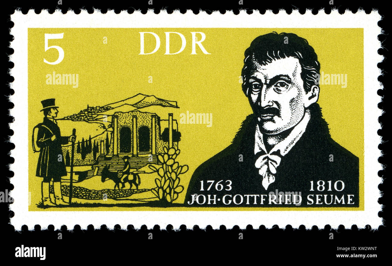 Stempel MiNr 0952 aus der Serie 1963 der DDR-Briefmarken mit einem emblematischen Design dieser Zeit. Stockfoto